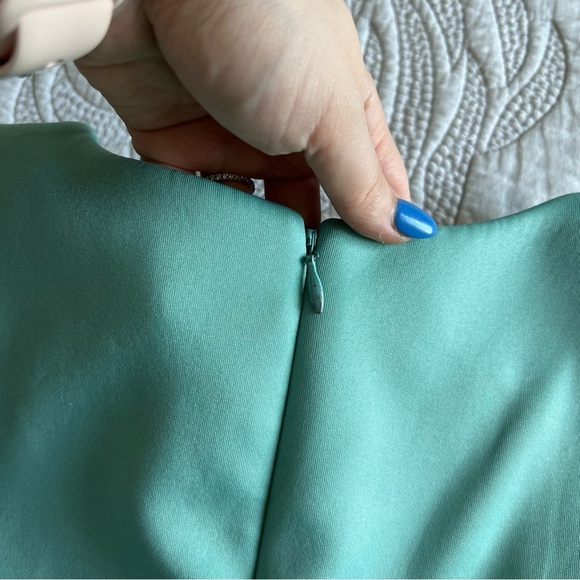 Tibi - Rime Split Neck Sleeveless Dress - Lichen - Picture 10 of 12